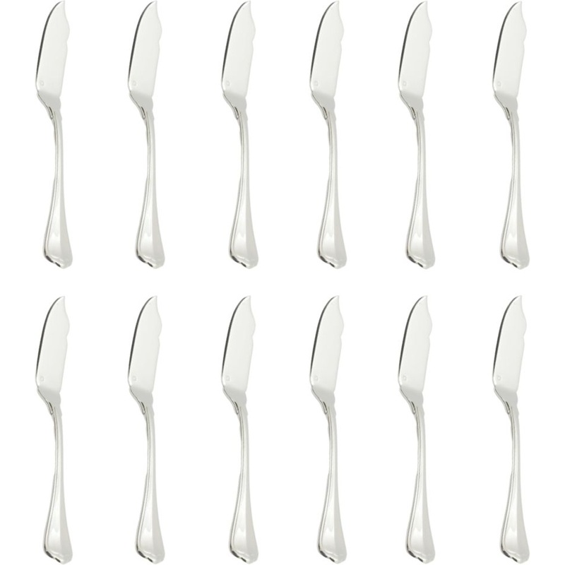 Fortessa - 8.3" Stainless Steel San Marco Fish Knife, Pack of 12 - 1.5.190.00.032