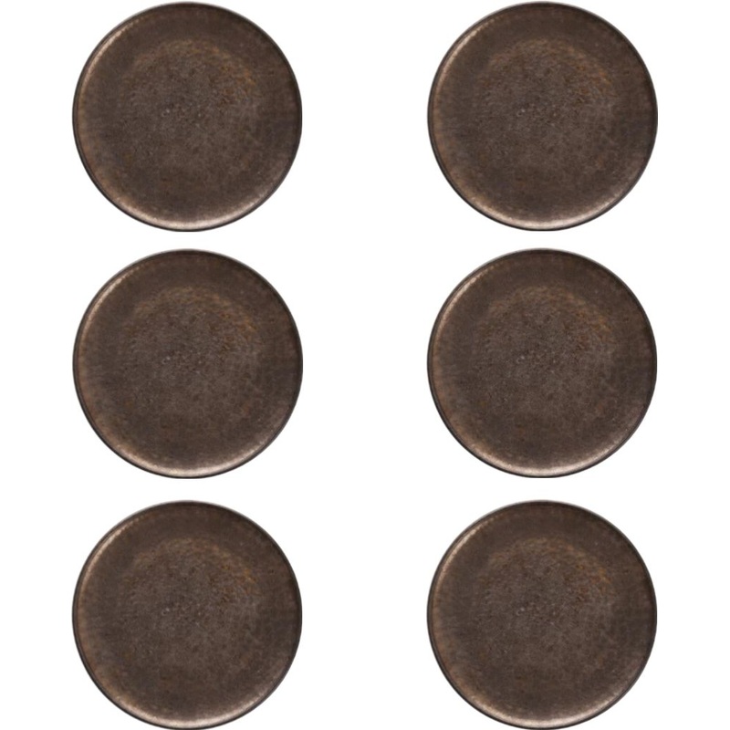 Fortessa - 8.7" Nivo Metallic Salad Plate Flat Coupe, Pack of 6 - D752.022.0000