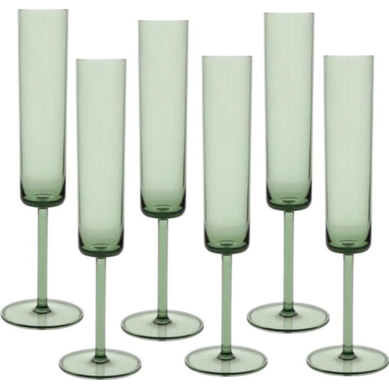 Fortessa - Urbo 6 Oz Sage Plastic Champagne Flute, Pack of 6 - URBO.PS.SG.16