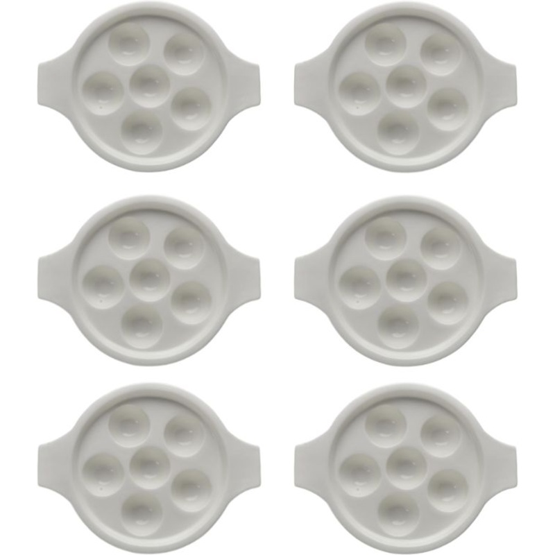 Fortessa - Basics 8.25" Escargot Dish with Handles, Pack of 6 - 5100.F0000.31