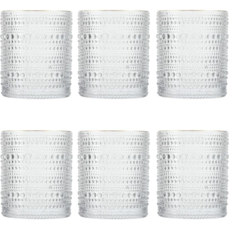 Fortessa - Jupiter 10 Oz Clear Double Old Fashioned Glass with Gold Rim, Pack of 6 - JUPITERCL.G.04