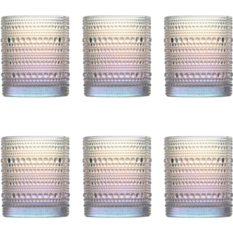 Fortessa - Jupiter 10 Oz Iridescent Double Old Fashioned Glass, Pack of 6 - JUPITERID.04
