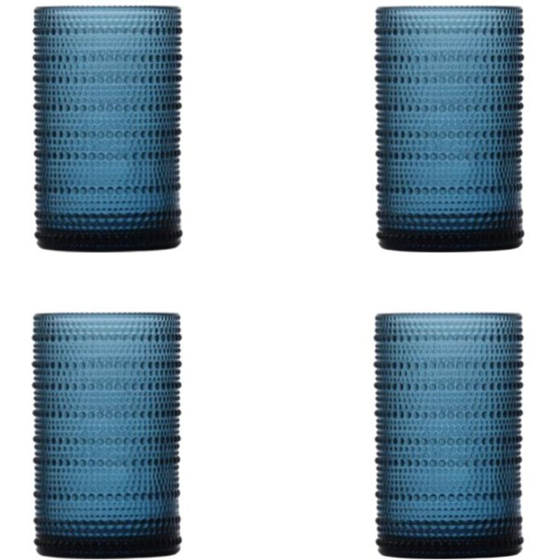 Fortessa - Jupiter 13 Oz Blue Iced Beverage Glass, Pack of 4 - JUPITERBL.4.03