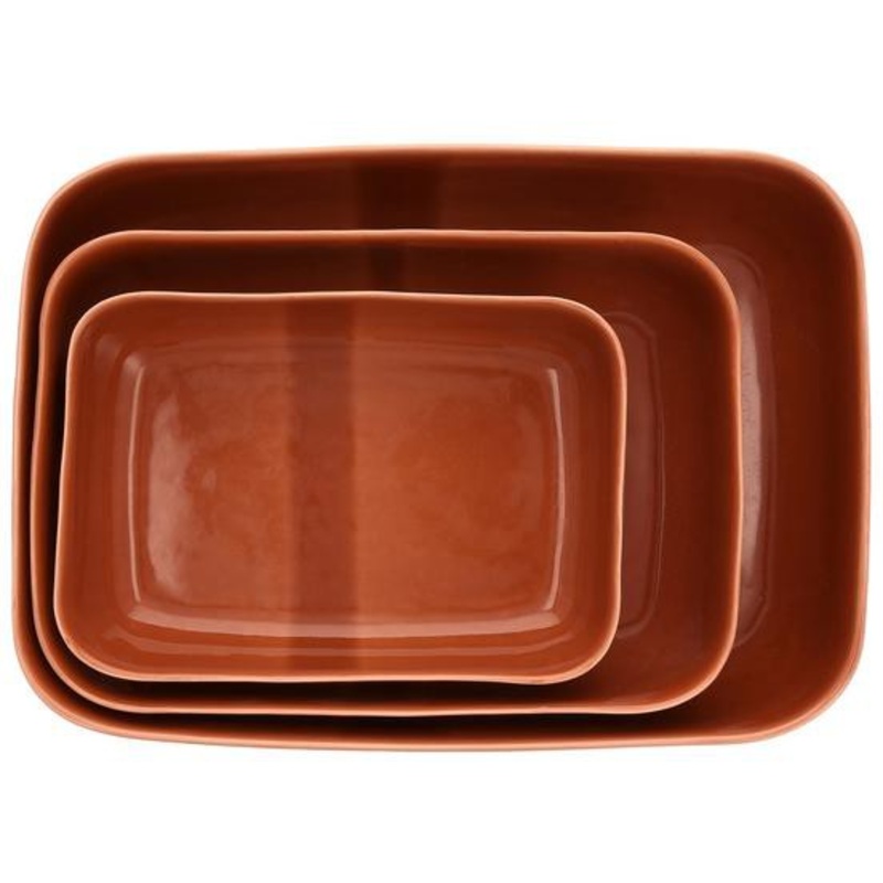 Fortessa - Svelte 3 Pc Terracotta Baker Set - SET3.8200.TC