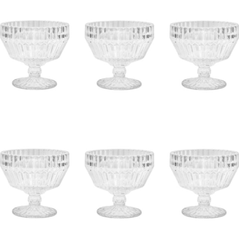 Fortessa - Archie Clear 10 Oz Footed Dessert Bowl, Pack of 6 - ARCHIE.CL.02