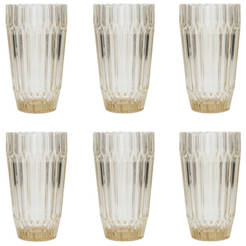 Fortessa - Archie Ginger Gold 14.8 Oz Iced Beverage Glass, Pack of 6 - ARCHIE.GG.03