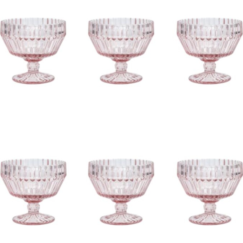 Fortessa - Archie Pink 10 Oz Footed Dessert Bowl, Pack of 6 - ARCHIE.PK.02
