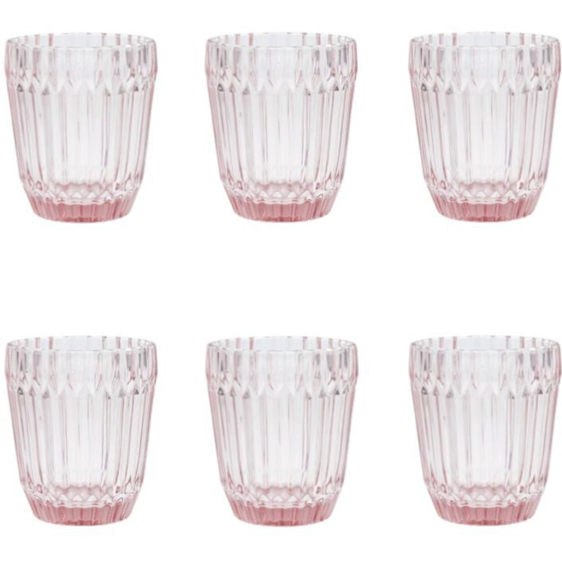 Fortessa - Archie Pink 12.5 Oz Double Old Fashioned Glass, Pack of 6 - ARCHIE.PK.04