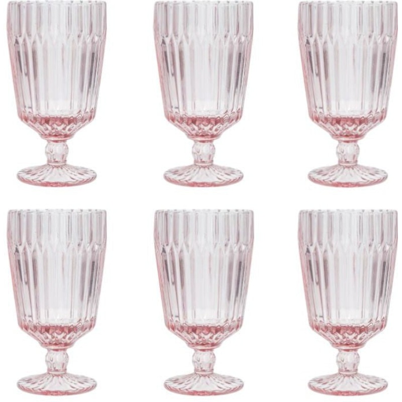 Fortessa - Archie Pink 14.2 Oz Goblet Glass, Pack of 6 - ARCHIE.PK.01