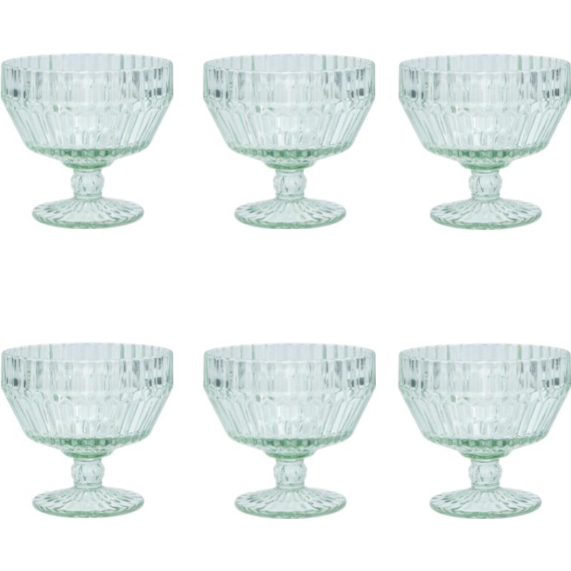Fortessa - Archie Verde 10 Oz Footed Dessert Bowl, Pack of 6 - ARCHIE.VD.02