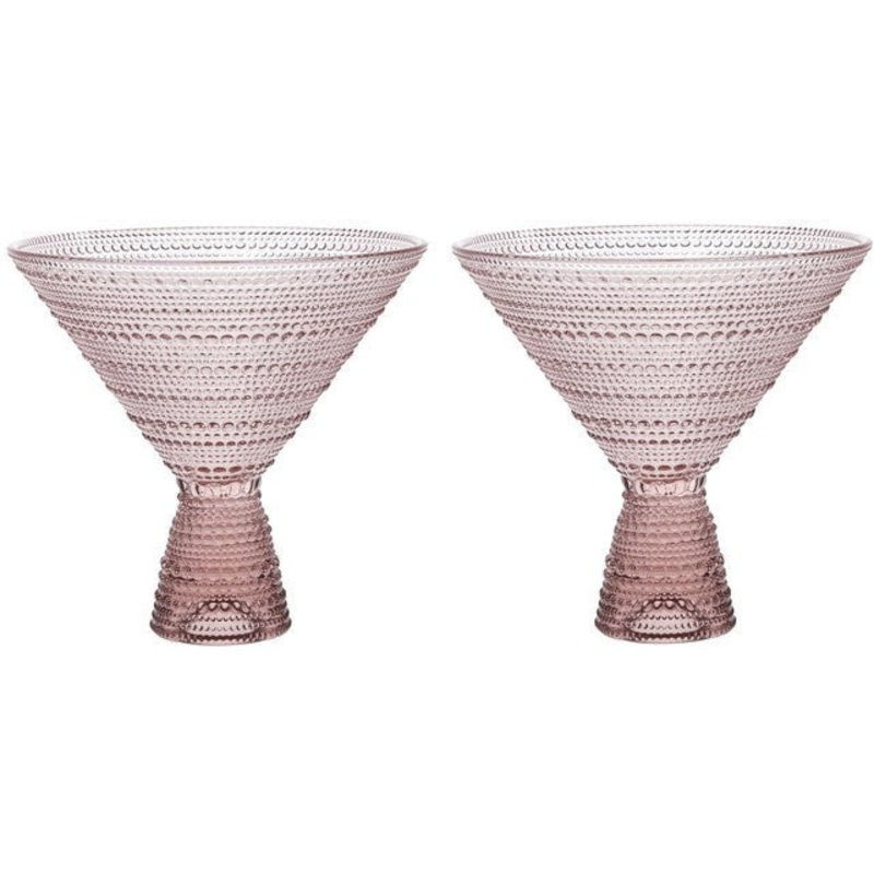 Fortessa - Jupiter 11.5 Oz Pink Martini Glass, Pack of 2 - JUPITERPK.2.06