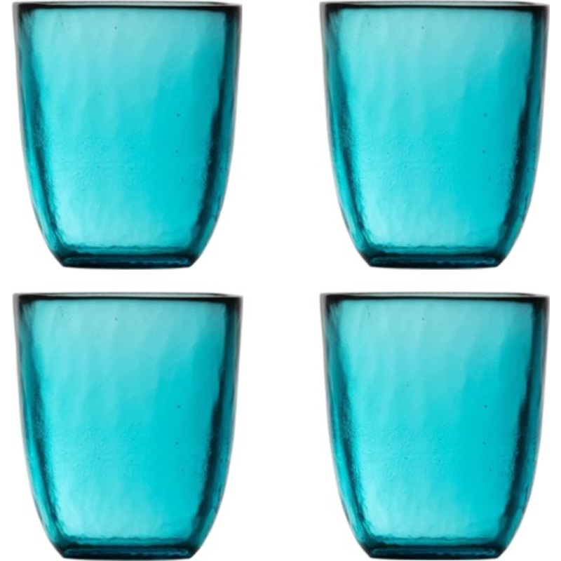 Fortessa - Los Cabos Lagoon Blue 10 Oz Tumbler, Pack of 4 - 2700.LAGOON.04