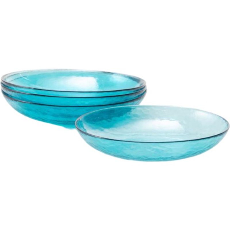 Fortessa - Los Cabos Lagoon Blue 25 Oz Coupe Entre Bowl, Pack of 4 - 2700.LAGOON.07