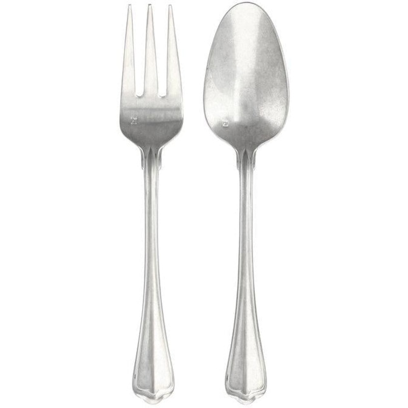 Fortessa - San Marco Antiqued 2 Pc Stainless Steel Serving Set - 2PPS-190T-05