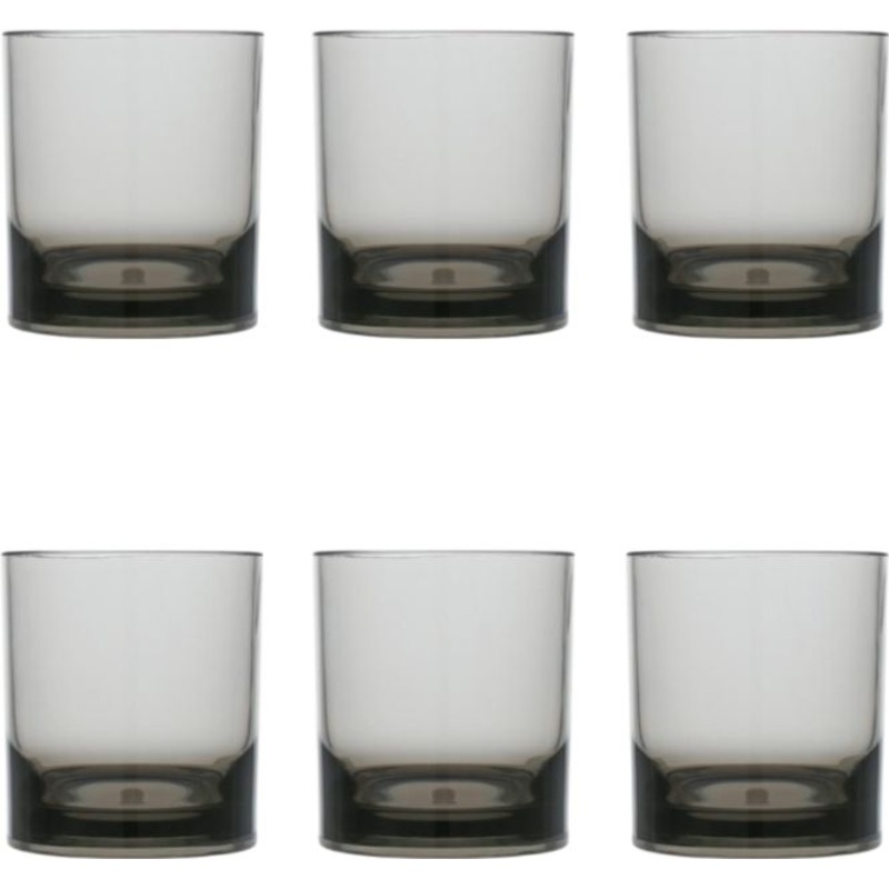 Fortessa - Urbo 14 Oz Gray Plastic Double Old Fashioned Glass, Pack of 6 - URBO.PS.GY.17