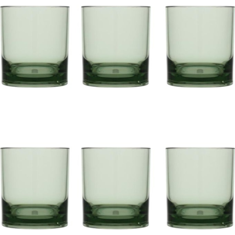 Fortessa - Urbo 14 Oz Sage Plastic Double Old Fashioned Glass, Pack of 6 - URBO.PS.SG.17