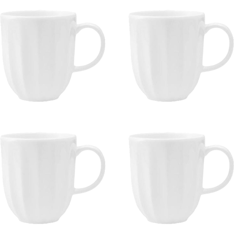 Fortessa - Blyss 11.75 Oz White Mug, Pack of 4 - FBC-BL-888