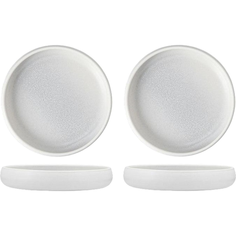 Fortessa - CT Collection Iceland Thermal 6" x 1" White Small High Sided Plate, Pack of 4 - CT.ICE.TW.107