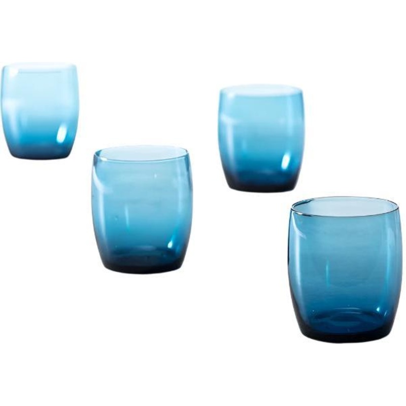 Fortessa - Gala 15 Oz Cornflower Short Beverage Glass, Pack of 4 - GALA.BL.4.04
