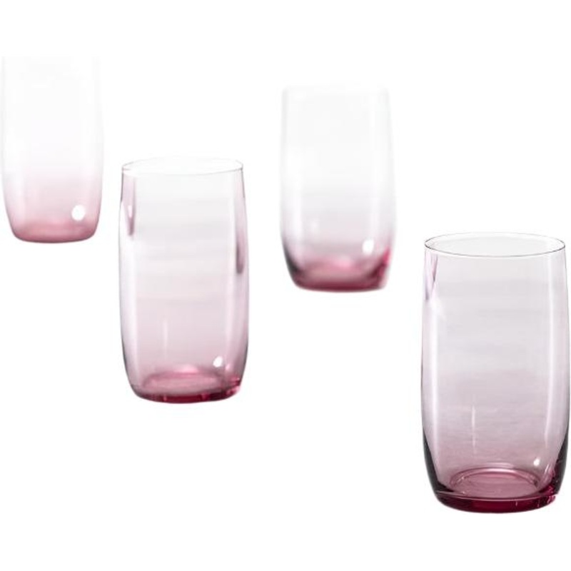 Fortessa - Gala 19 Oz Pink Iced Beverage Glass, Pack of 4 - GALA.PK.4.03