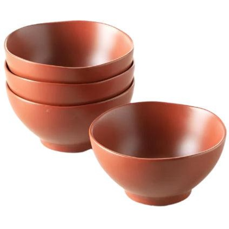 Fortessa - Heirloom 5.75" Terracotta Rice Bowl, Pack of 4 - STN.8000.9.54