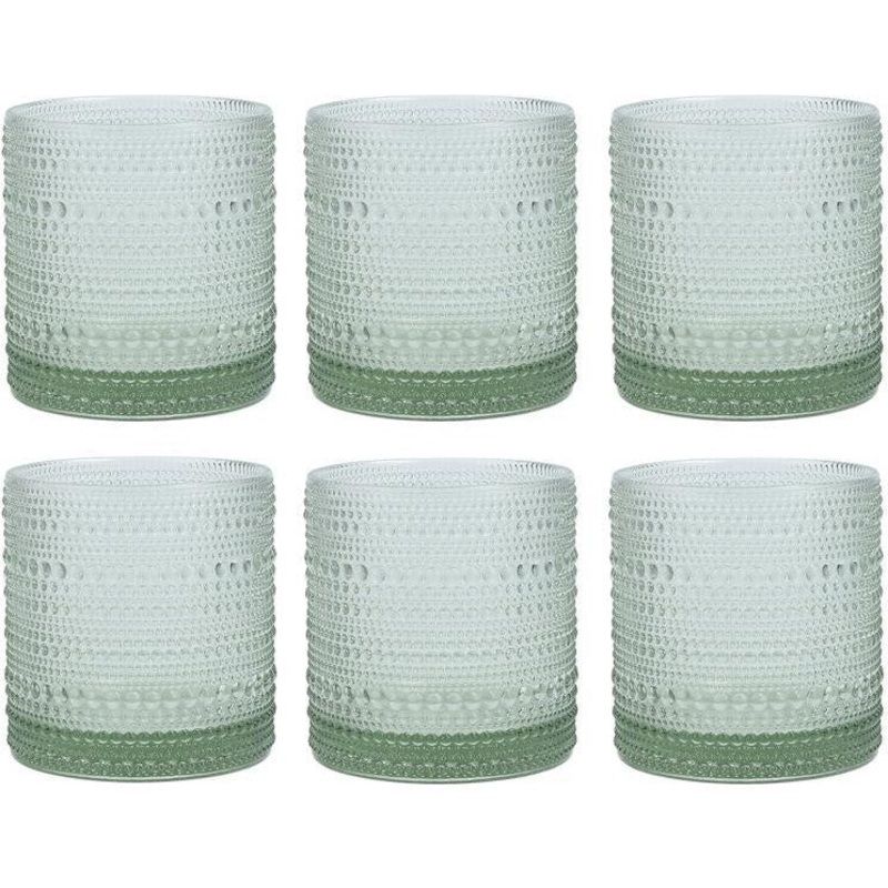 Fortessa - Jupiter 13.9 Oz Sage Triple Old-Fashioned Glass, Pack of 6 - JUPITERSG.09