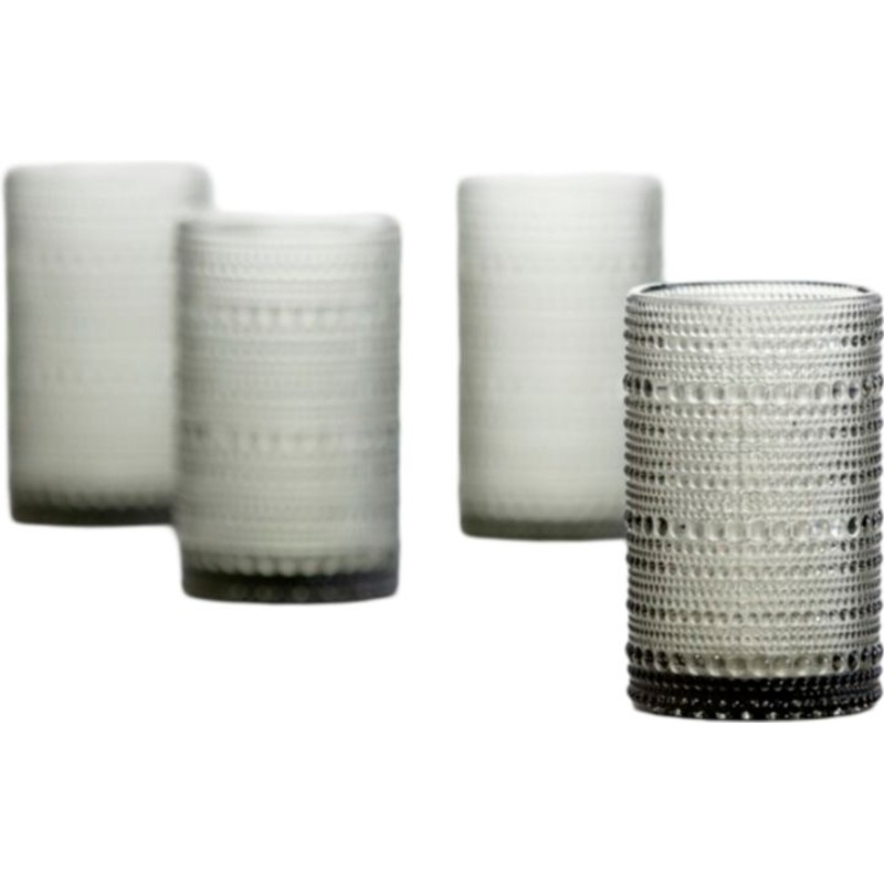 Fortessa - Jupiter 13 Oz Grey Iced Beverage Glass, Pack of 4 - JUPITERSM.4.03
