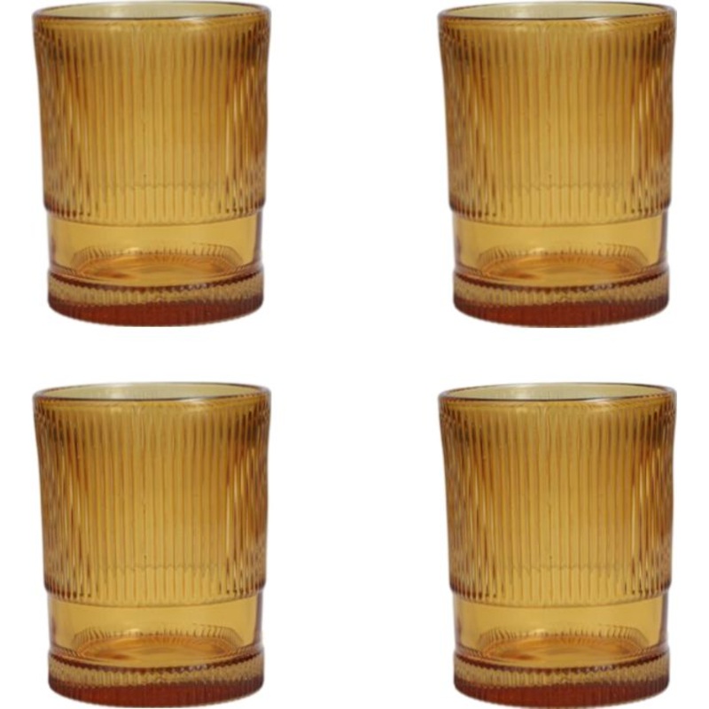 Fortessa - NoHo 12.85 Oz Amber Beverage Glass, Pack of 4 - NOHO.AMBER.03