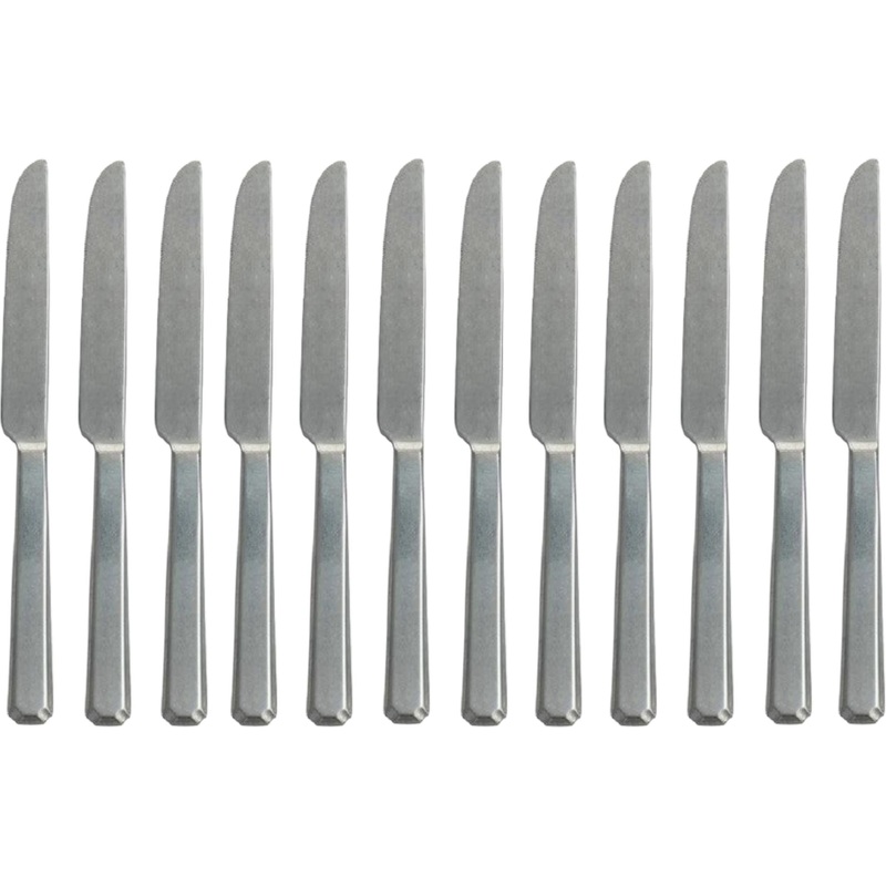 Fortessa - Valen 8.89" Antiqued Salad/Dessert Knife, Pack of 12 - 1.5T.212.00.015