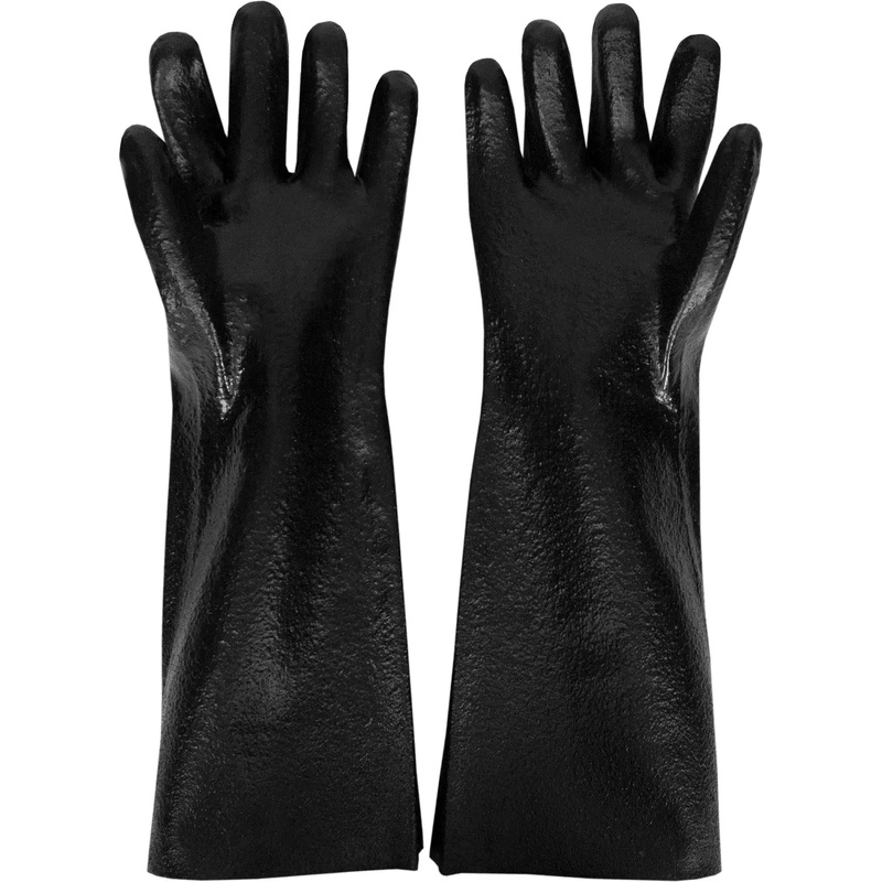 Chef Revival - 18" Neoprene Black Elbow Length Heat Resistant & Waterproof Cleaning Glove, Pair - GLR28BK