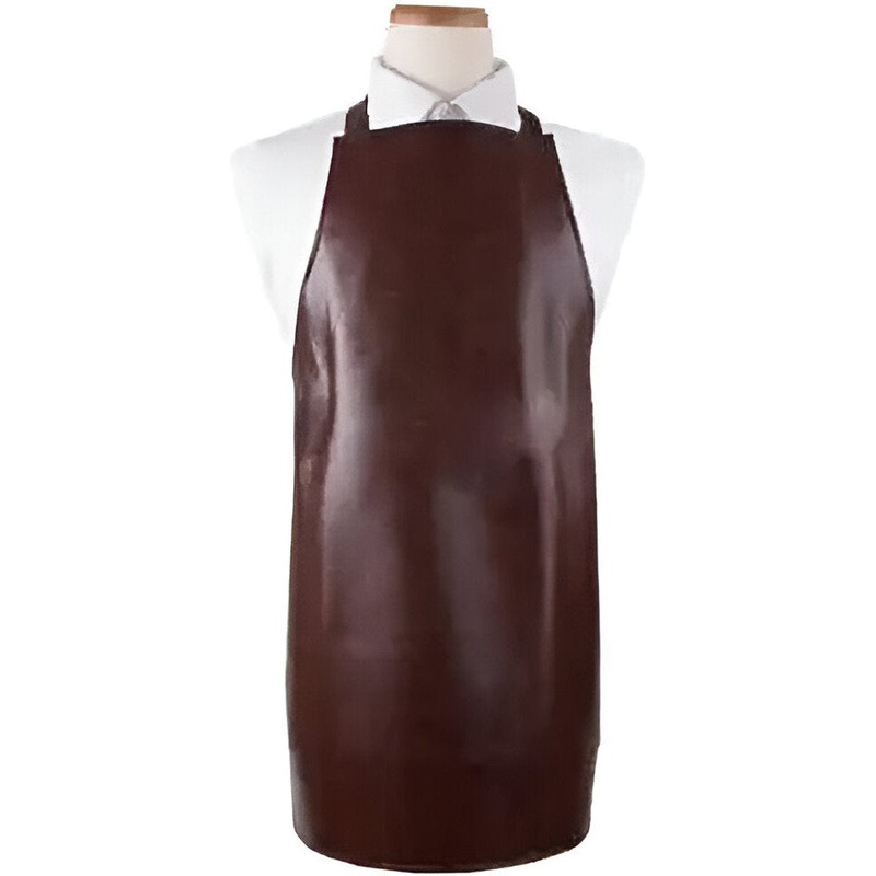 Chef Revival - 26" x 28" Vinyl Havy Duty Brown Bib Cleaning Apron - VAHD