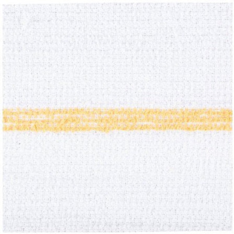 Chef Revival - 32 Oz Cotton White Bar Towel with Gold Stripe, Pack of 12- 700BRT-GLS
