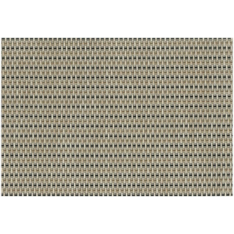 Chef Revival - RITZ 13" x 19" PVC Rectangle Tan & Black Open Basketweav Placemat, 12/Pack - 64901