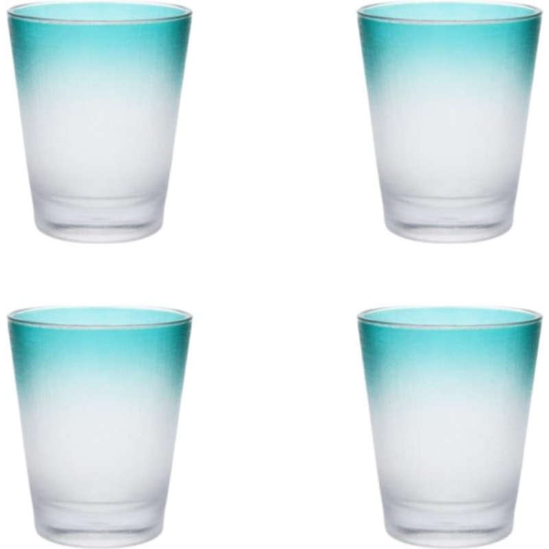Fortessa - La Cote Outdoor 14 Oz Amalfi Plastic Rocks/Double Old Fashioned Glass, Pack of 4 - PS.LACOTE.AM.01