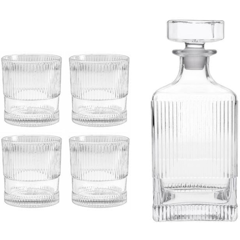 Fortessa - NoHo 25.4 Oz Clear Decanter & Double Old Fashioned Glasses Set - NOHO.CL.SET
