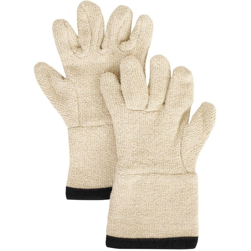 Chef Revival - 10" Terry Cotton Beige Forearm Length Glove, Pair - CLGLT23BE