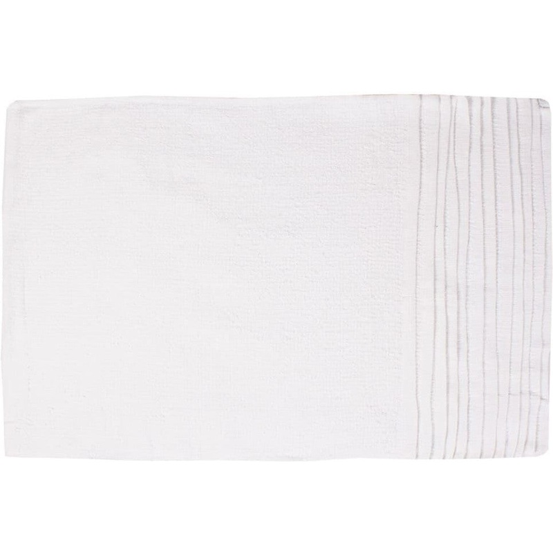 Chef Revival - 16" x 19" Cotton White Ribbed Terry Bar Towel (28 Oz), Pack of 12 - BMR