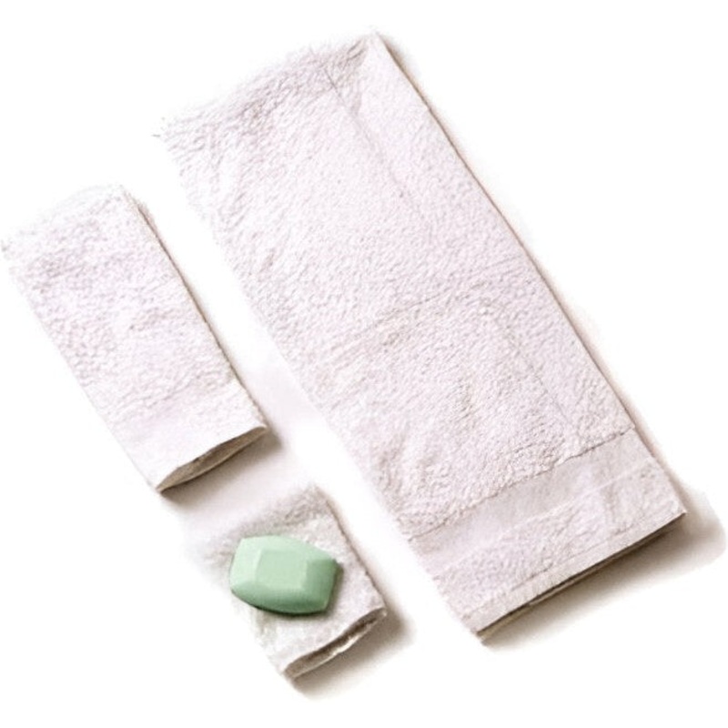 Chef Revival - 16" x 27" Ribbed Heavyweight White Cotton Bar Towel, Pack of 12 - HTI275W