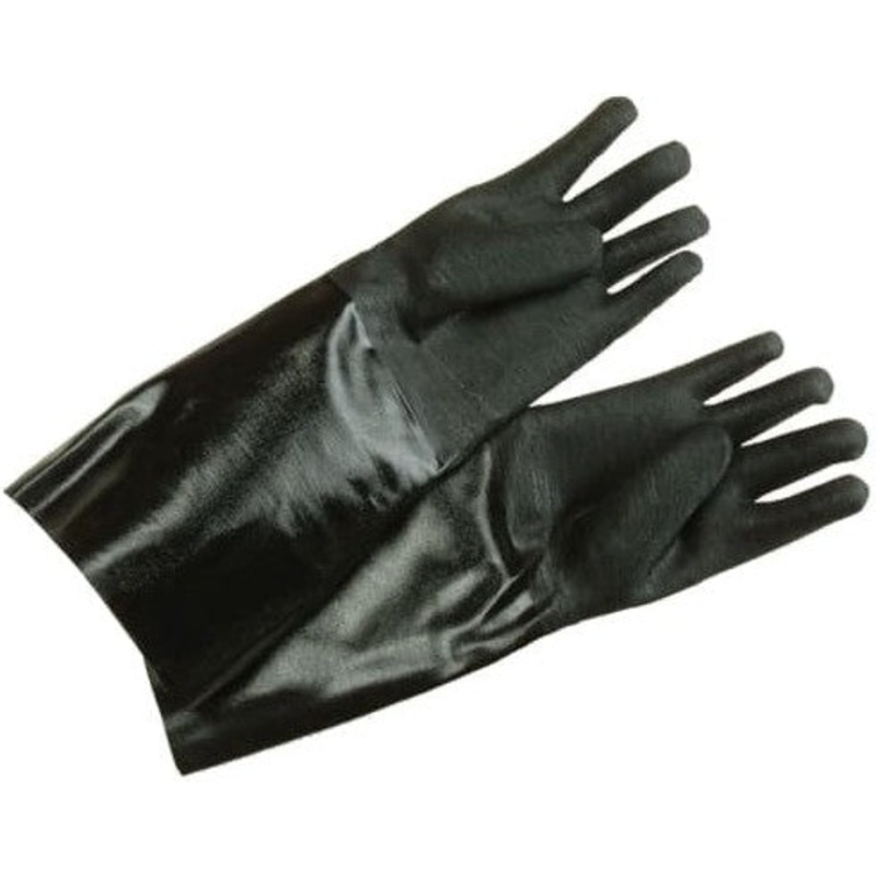 Chef Revival - 17" Neoprene Black Elbow Length Cleaning Glove, Pair - GLN27BK