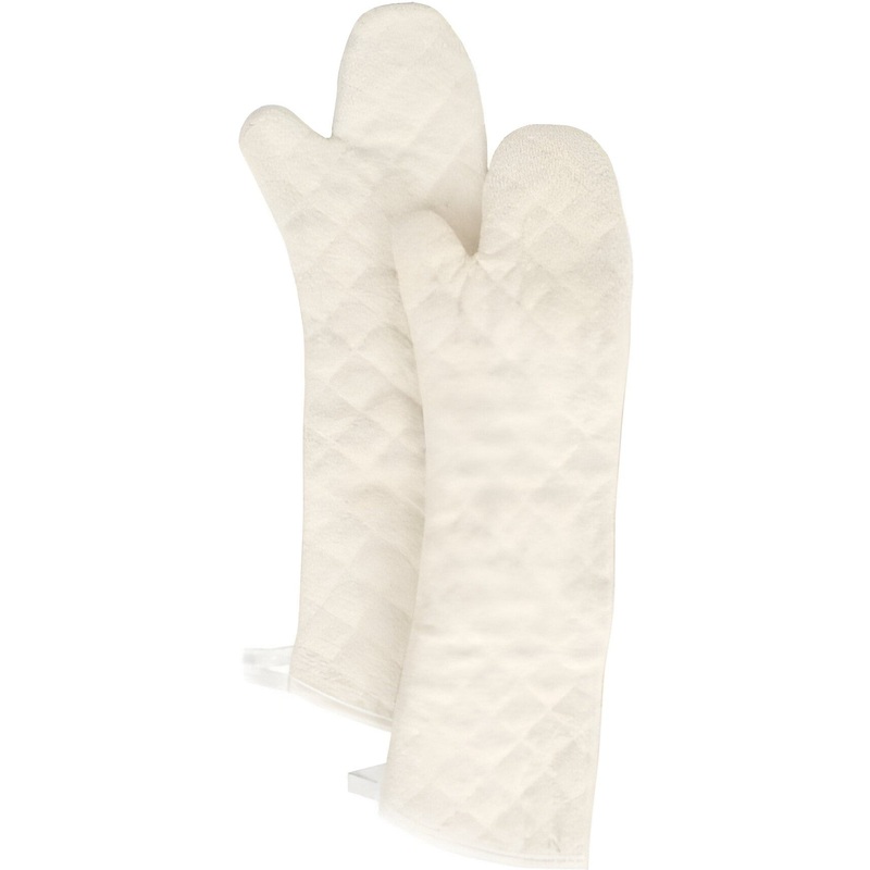 Chef Revival - 24" Terry Beige Elbow Length Oven Mitt, Pair - TTOM24BE