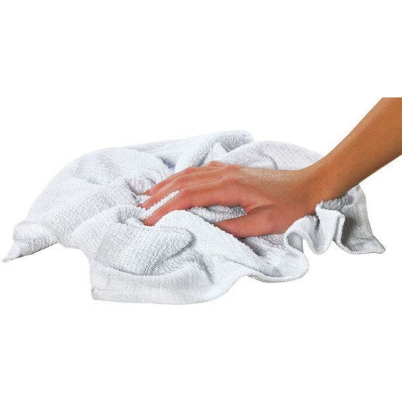 Chef Revival - 32 Oz Ribbed Cotton White Bar Towel, Pack of 12- 700BRT32