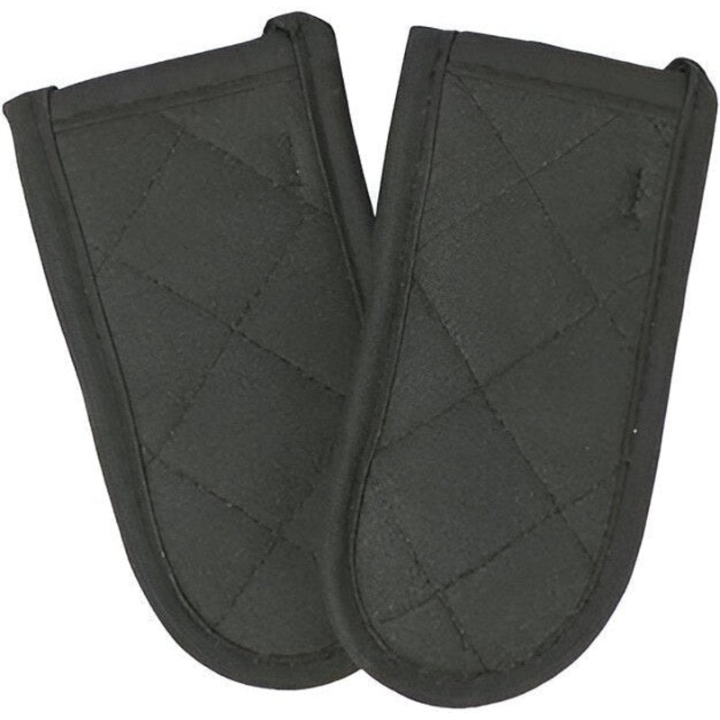 Chef Revival - Chef's Line 6" Pyrotex Black Flame Resistant Handle Holder, Pair - CLHHPXBKBK