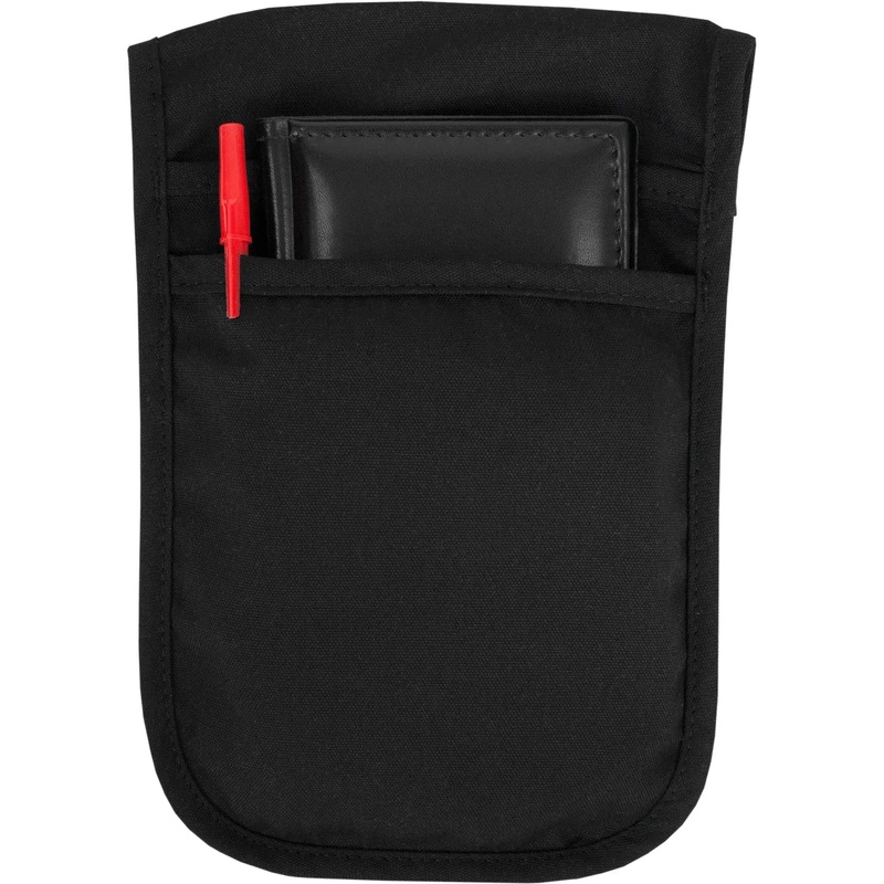 Chef Revival - Chef's Line 7.5" x 12" Polyester Black Pouch Apron - CL2PSPOUCHBK