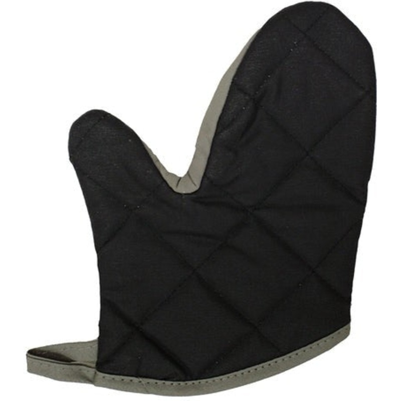 Chef Revival - Chef's Line Pyrotex PRO 10.5" Wrist Length Black Oven Mitt, Pair - CL2PX10BKBK