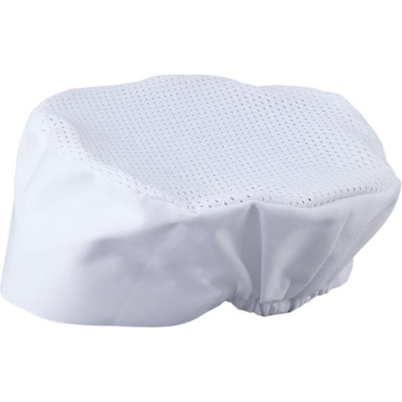 Chef Revival - Poly-Cotton White Top Chef's Pillbox Hat & Mesh Top - H002