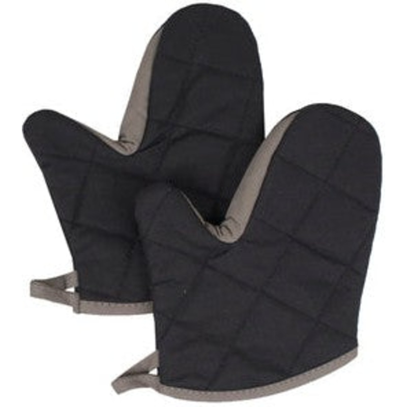 Chef Revival - Pyrotex PRO 10.5" Wrist Length Black Oven Mitt, Pair - 2PX10BKBK-2