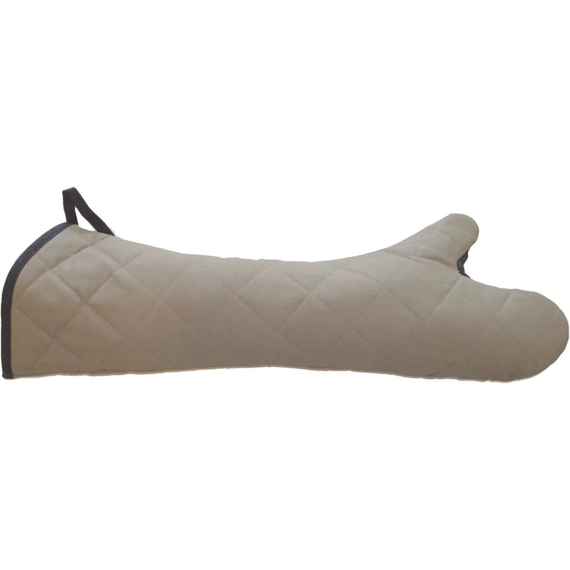 Chef Revival - Pyrotex PRO 24" Shoulder Length Beige Oven Mitt, Pair - 2PX24ELBETF-2