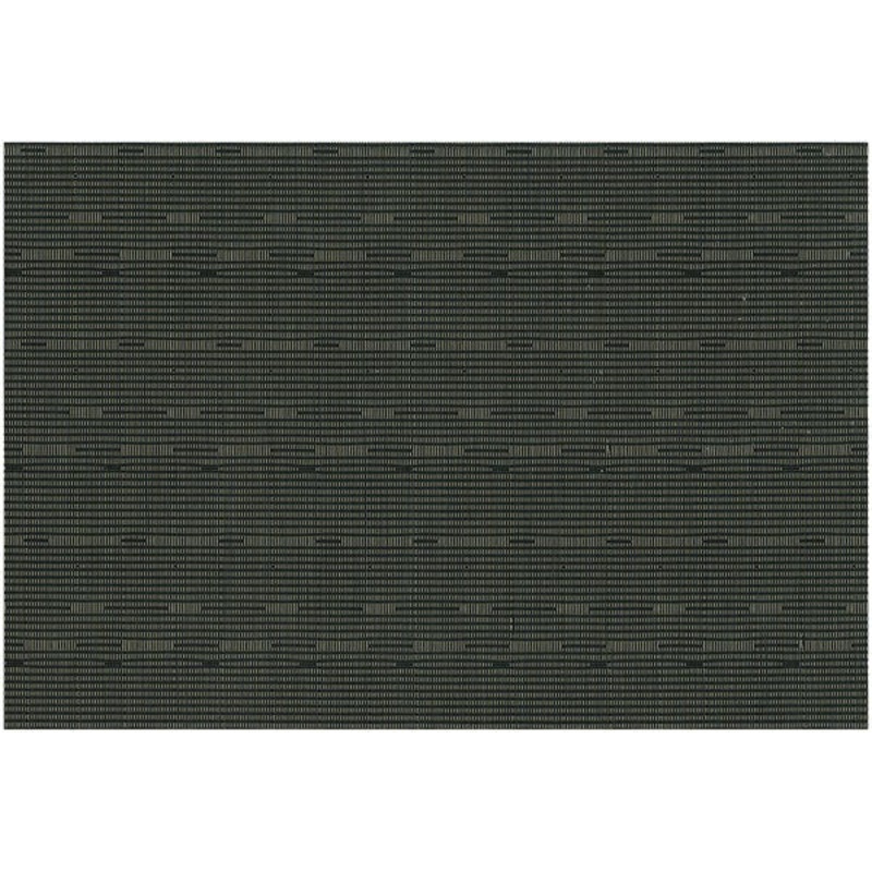 Chef Revival - RITZ 13" x 19" PVC Rectangle Black Grass Cloth Placemat, 12/Pack - 64909