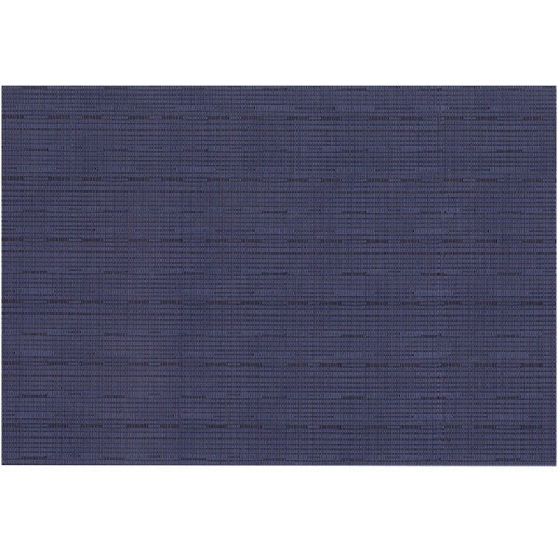 Chef Revival - RITZ 13" x 19" PVC Rectangle Blue Grass Cloth Placemat, 12/Pack - 64912