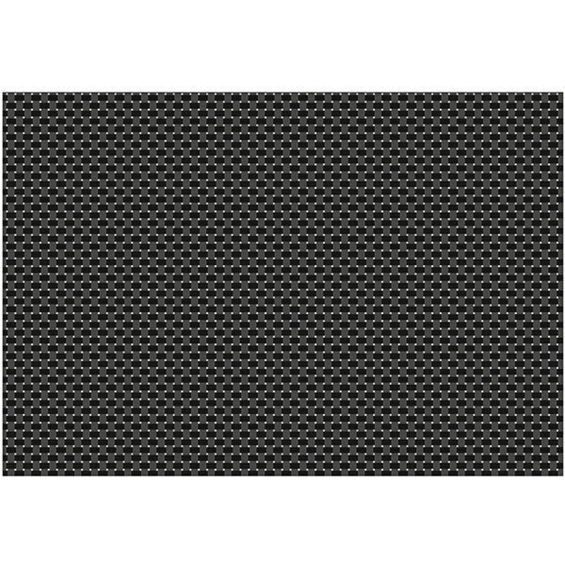 Chef Revival - RITZ 13" x 19" PVC Rectangle Charcoal Placemat, 12/Pack - 64801